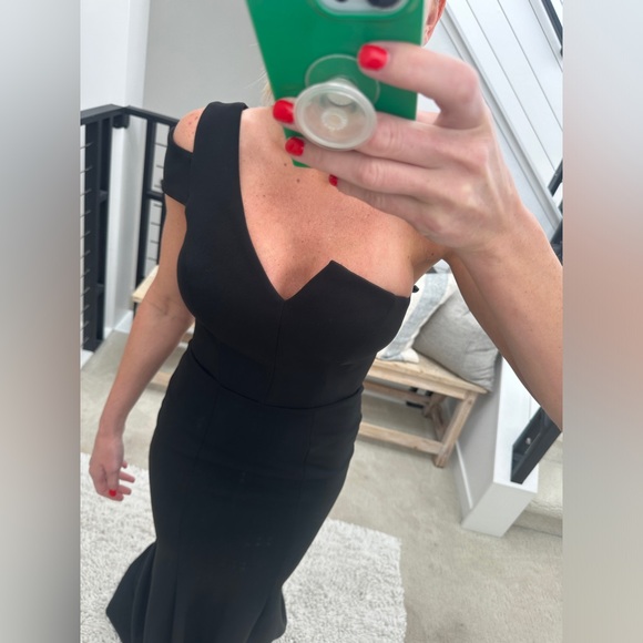 Betsy & Adam black ball gown wedding black tie event prom winter formal NWOT 4 - Picture 6 of 13